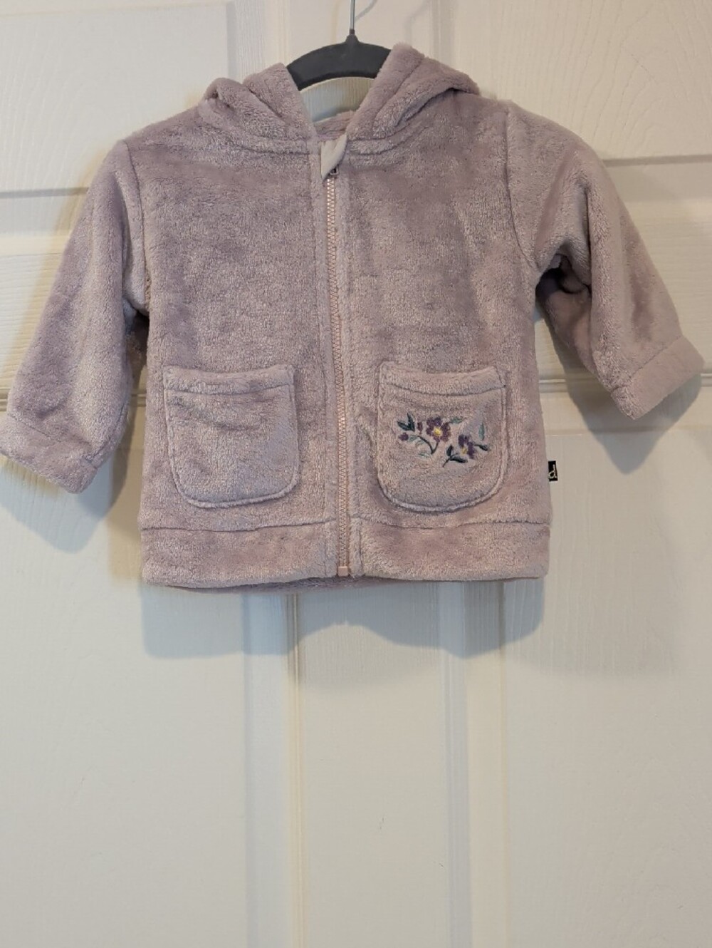 Lovely soft deux par deux Keepsake Lilac full zip hoodie  w/embroidered pocket